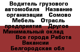 Водитель грузового автомобиля › Название организации ­ Сомово-Мебель › Отрасль предприятия ­ Другое › Минимальный оклад ­ 15 000 - Все города Работа » Вакансии   . Белгородская обл.,Белгород г.